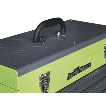 Sealey Tool Chest 3 Drawer Portable with Ball Bearing Runners - Hi-Vis Green Model No-20409