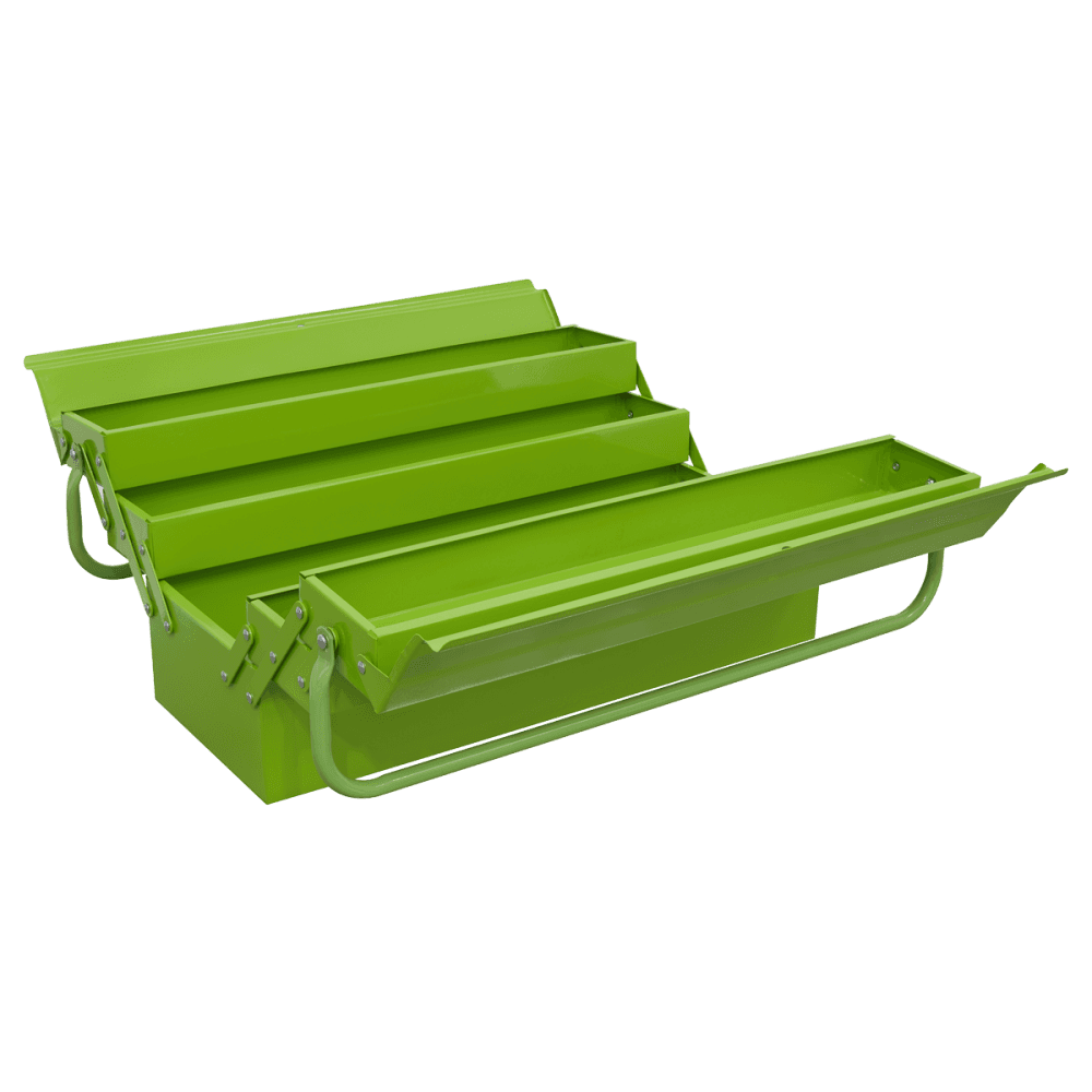 Sealey Cantilever Toolbox 4 Tray 530mm Hi-Vis Green Model No-20421