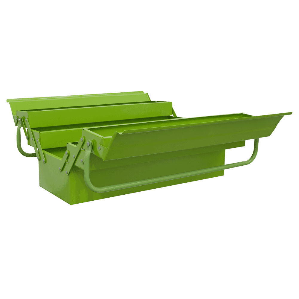 Sealey Cantilever Toolbox 4 Tray 530mm Hi-Vis Green Model No-20421