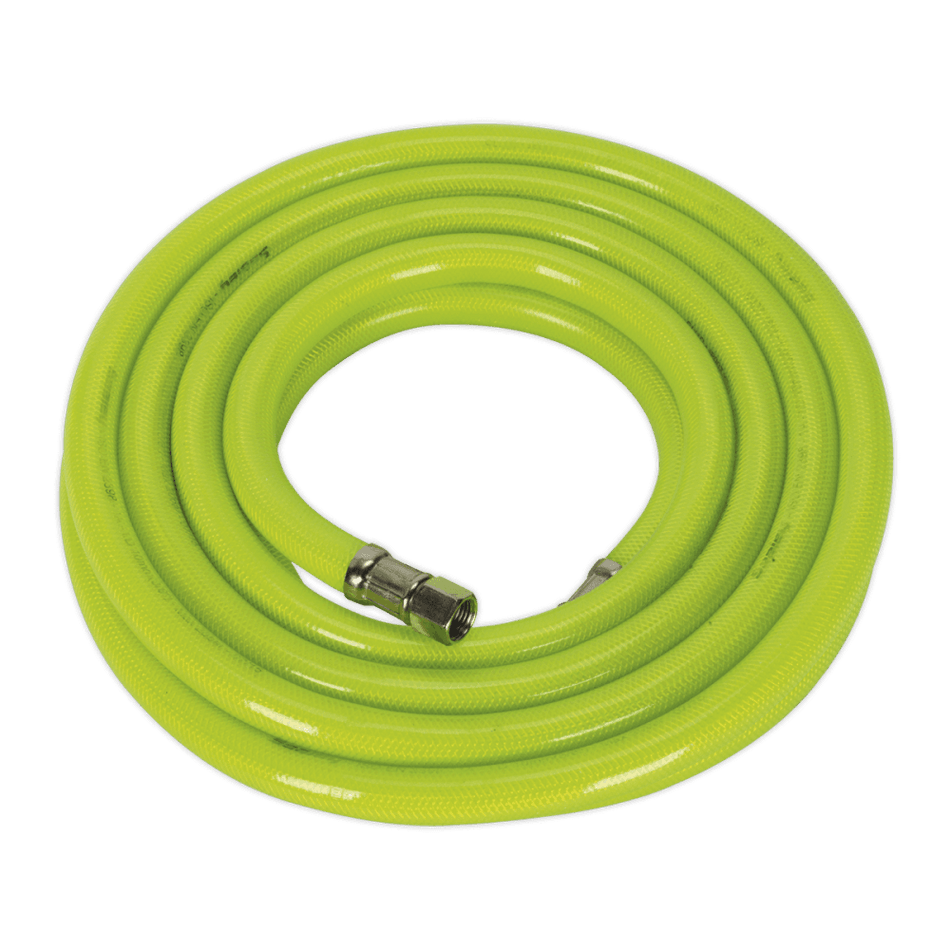 Sealey Air Hose High Visibility 5mtr x 10mm with 1/4"BSP Unions Model No-20426