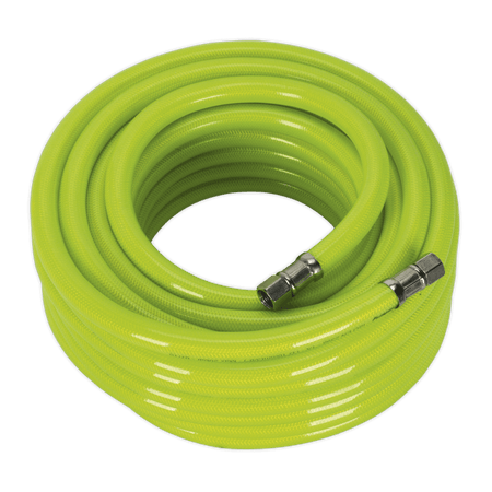 Sealey Air Hose High Visibility 15mtr x 10mm with 1/4"BSP Unions Model No-20428