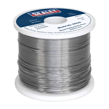 Sealey Solder Wire Quick Flow 2% 0.7mm/22SWG 60/40 0.5kg Reel Model No-20455