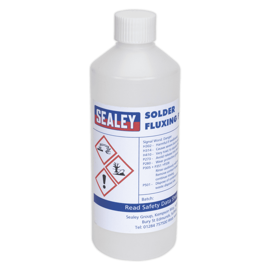 Sealey Solder Fluxing Fluid 500ml Bottle Model No-20457
