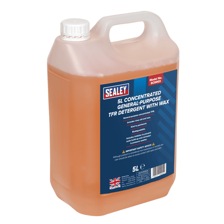 Sealey TFR Detergent with Wax Concentrated 5ltr Model No-20495