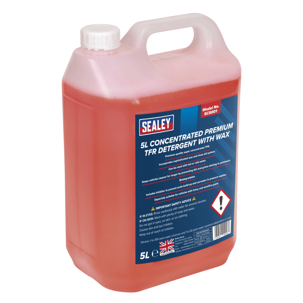 Sealey TFR Premium Detergent with Wax Concentrated 5ltr Model No-20496