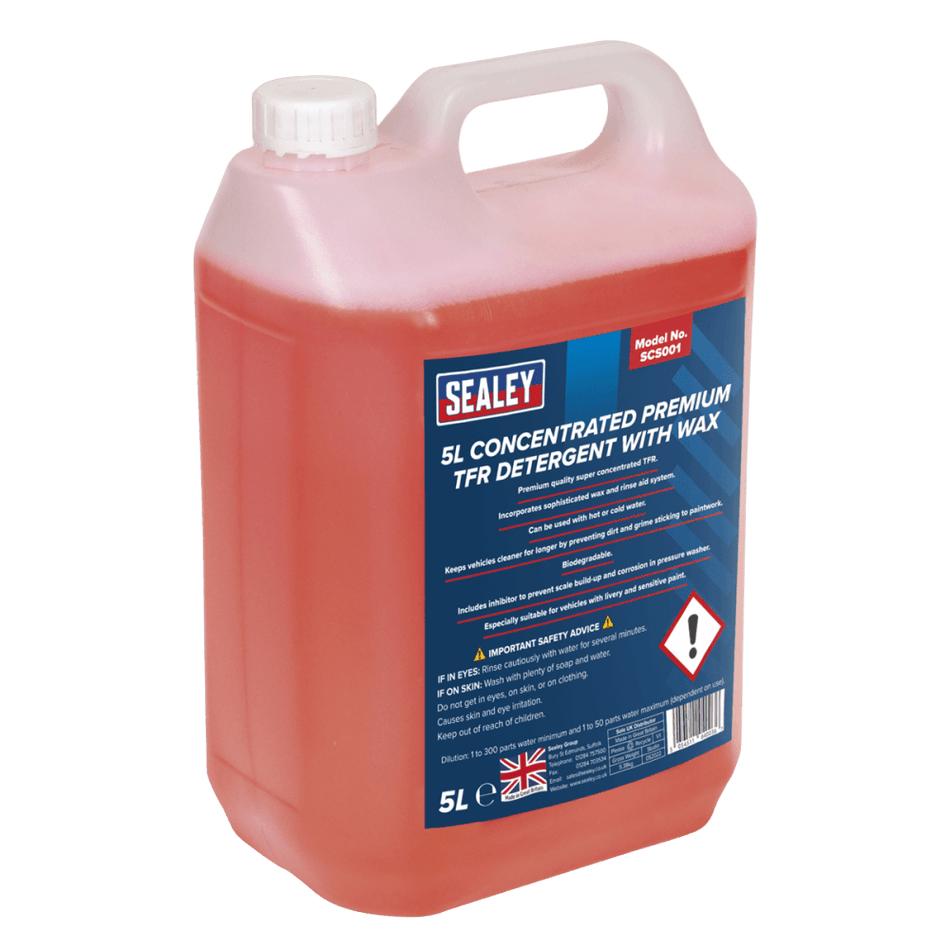 Sealey TFR Premium Detergent with Wax Concentrated 5ltr Model No-20496