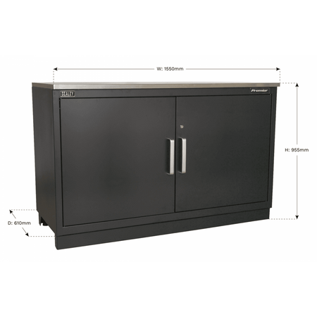 Sealey Modular Floor Cabinet 2 Door 1550mm Heavy-Duty Model No-. APMS02