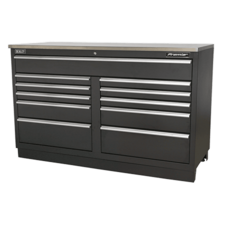 Sealey Modular Floor Cabinet 11 Drawer 1550mm Heavy-Duty Model No-. APMS04