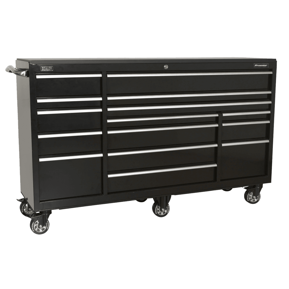 Sealey Premier™ Heavy-Duty Extra-Wide Rollcab 15 Drawer 1845mm - Black Model No-. PTB183015