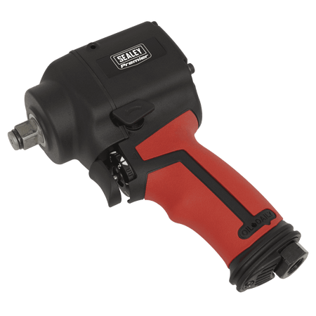 Sealey Air Impact Wrench 1/2"Sq Drive Stubby Twin Hammer Model No-. SA6002S