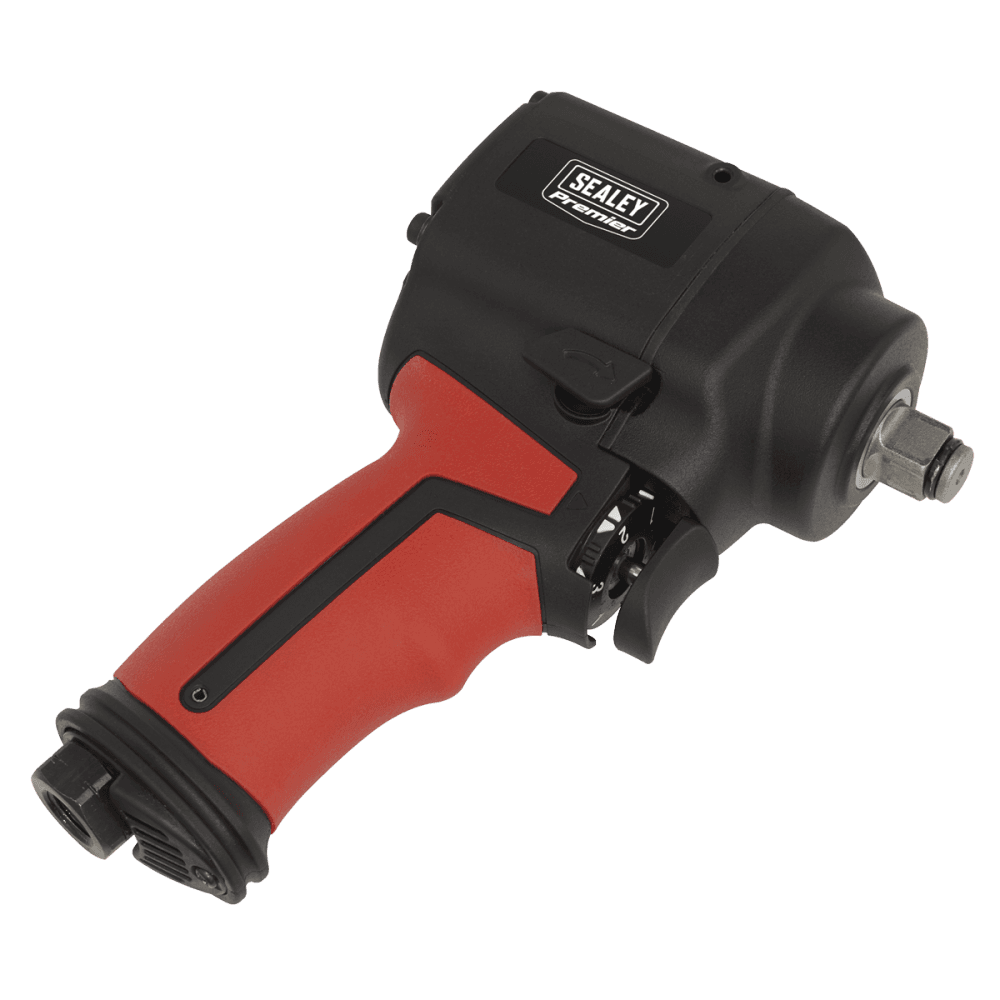 Sealey Air Impact Wrench 1/2"Sq Drive Stubby Twin Hammer Model No-. SA6002S