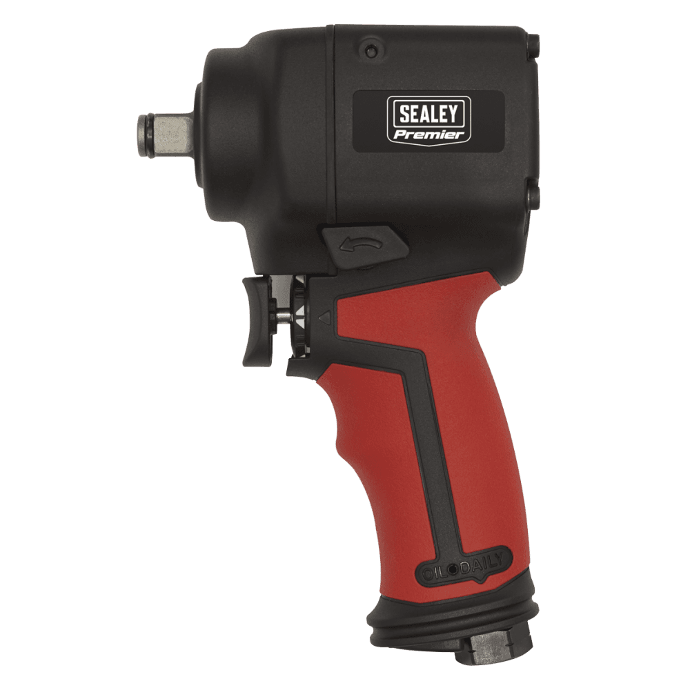 Sealey Air Impact Wrench 1/2"Sq Drive Stubby Twin Hammer Model No-. SA6002S