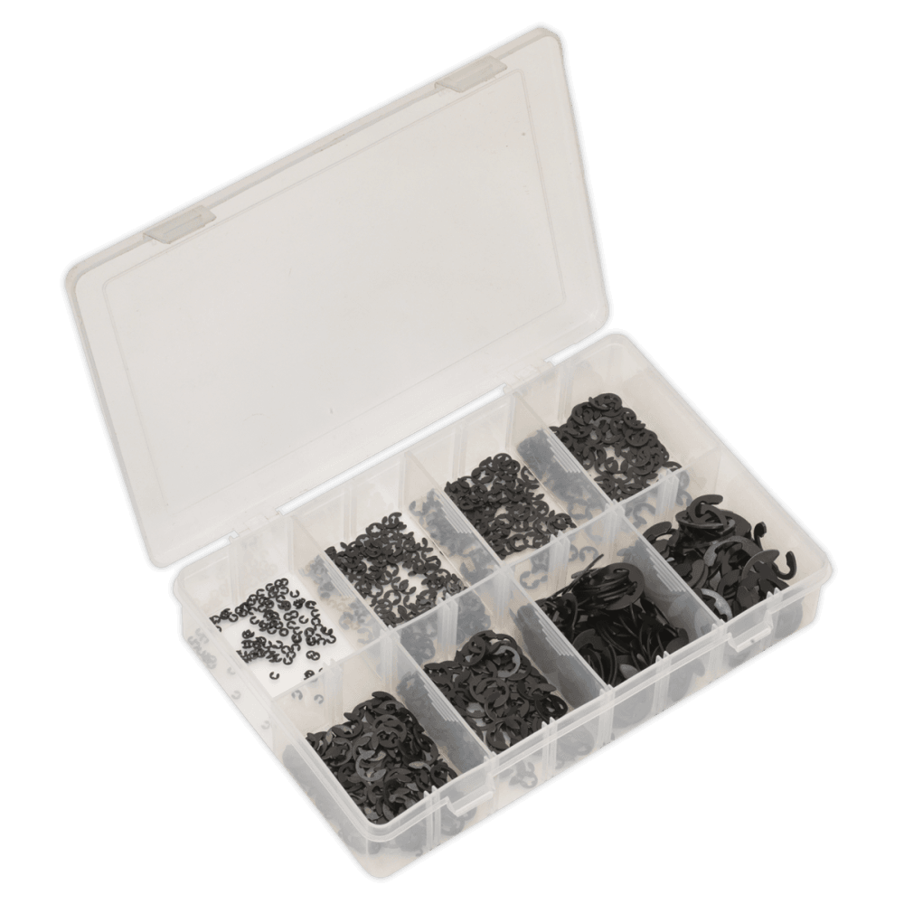 Sealey E-Clip Retainer Assortment 800pc Metric Model No-. AB012ER
