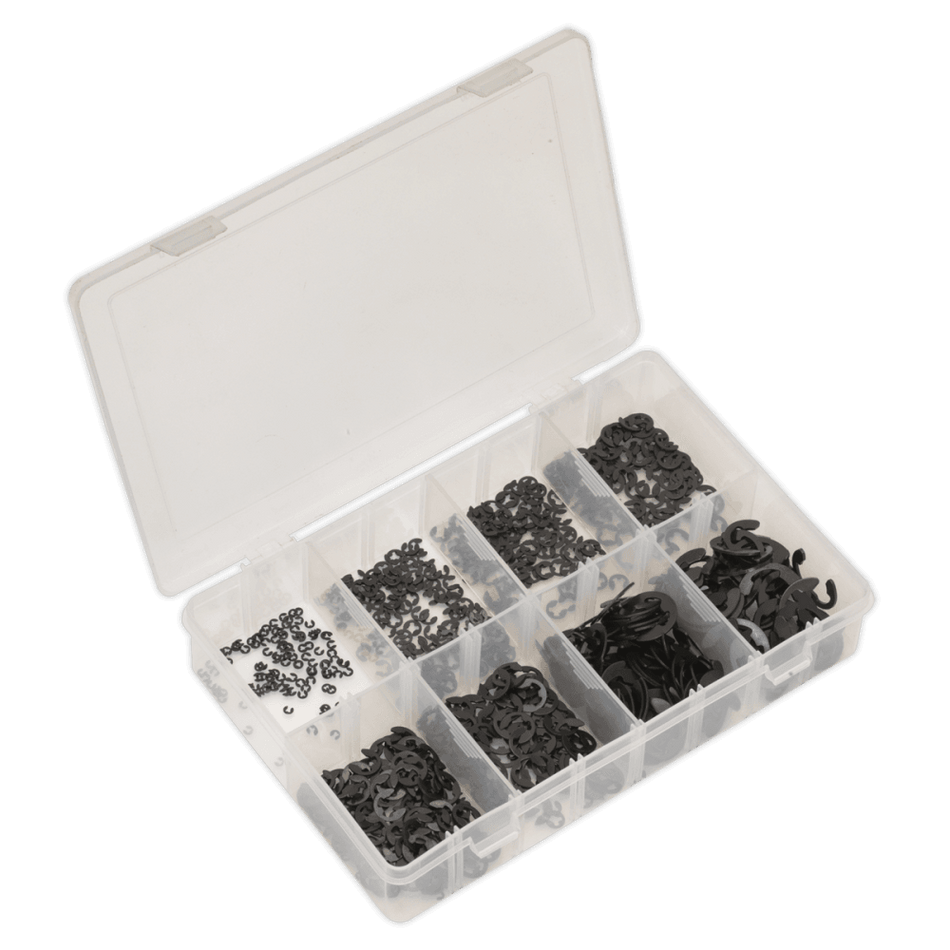 Sealey E-Clip Retainer Assortment 800pc Metric Model No-. AB012ER