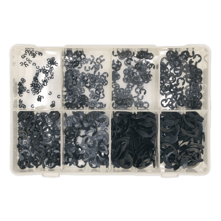 Sealey E-Clip Retainer Assortment 800pc Metric Model No-. AB012ER