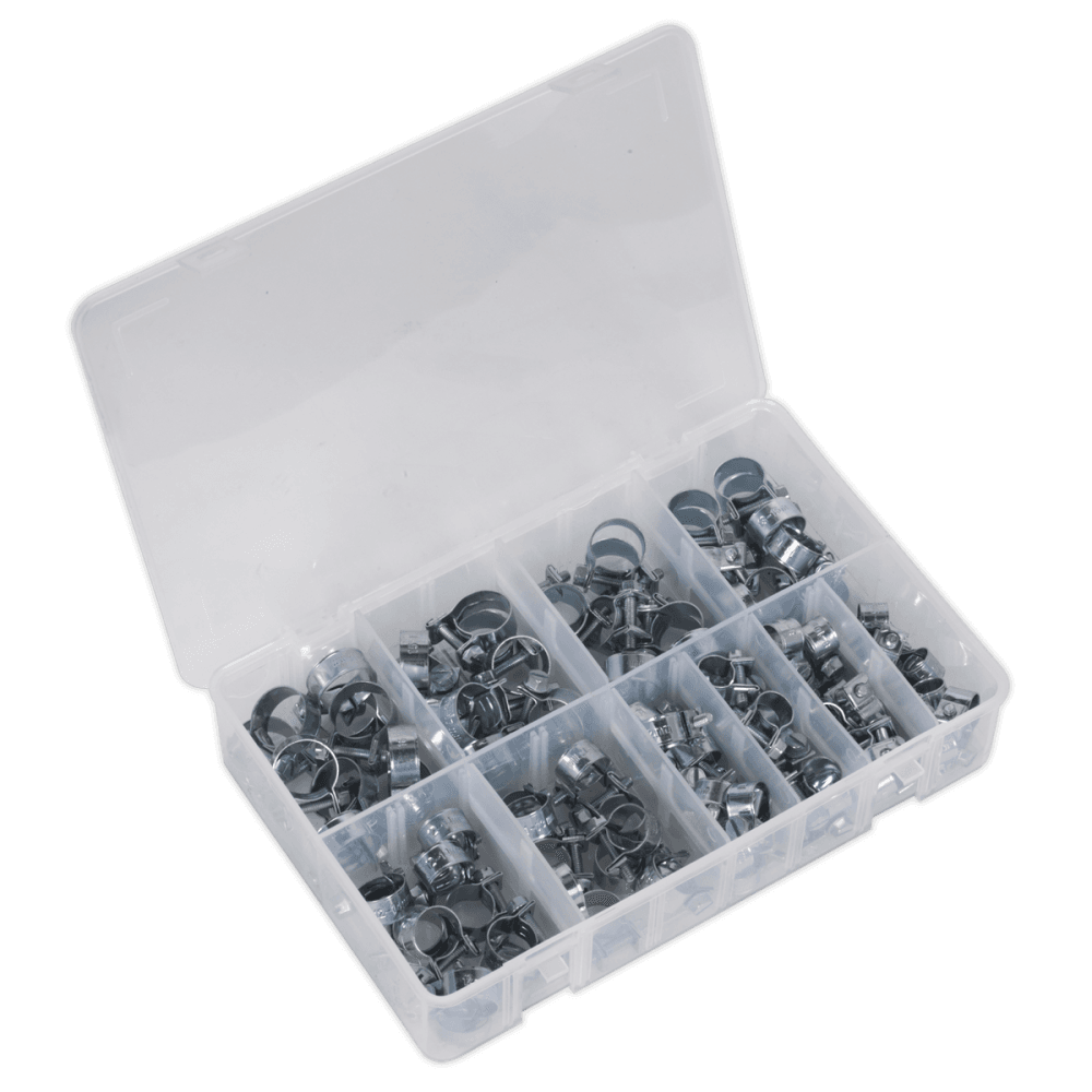 Sealey Mini Hose Clip Assortment 100pc Model No-. AB042MH