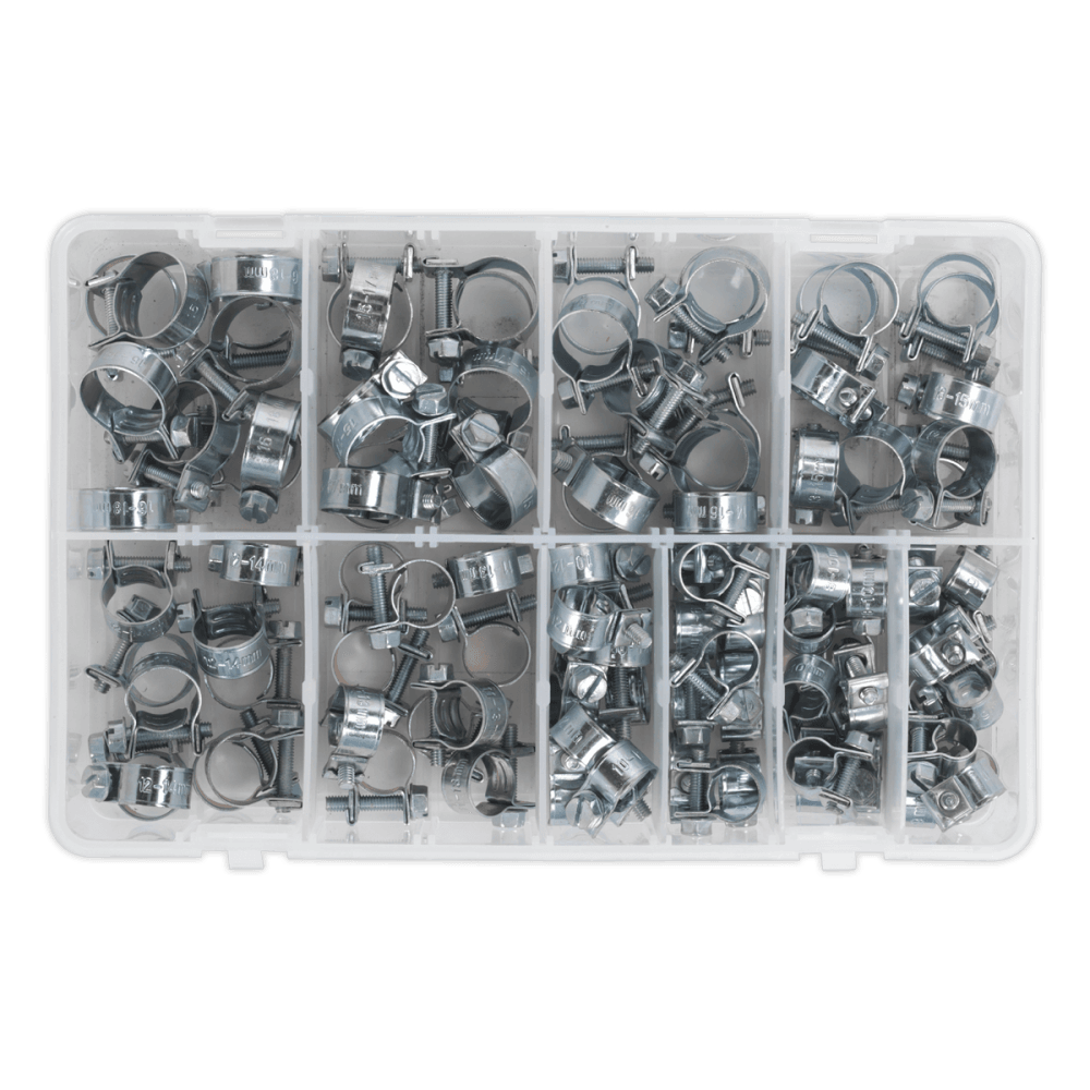 Sealey Mini Hose Clip Assortment 100pc Model No-. AB042MH