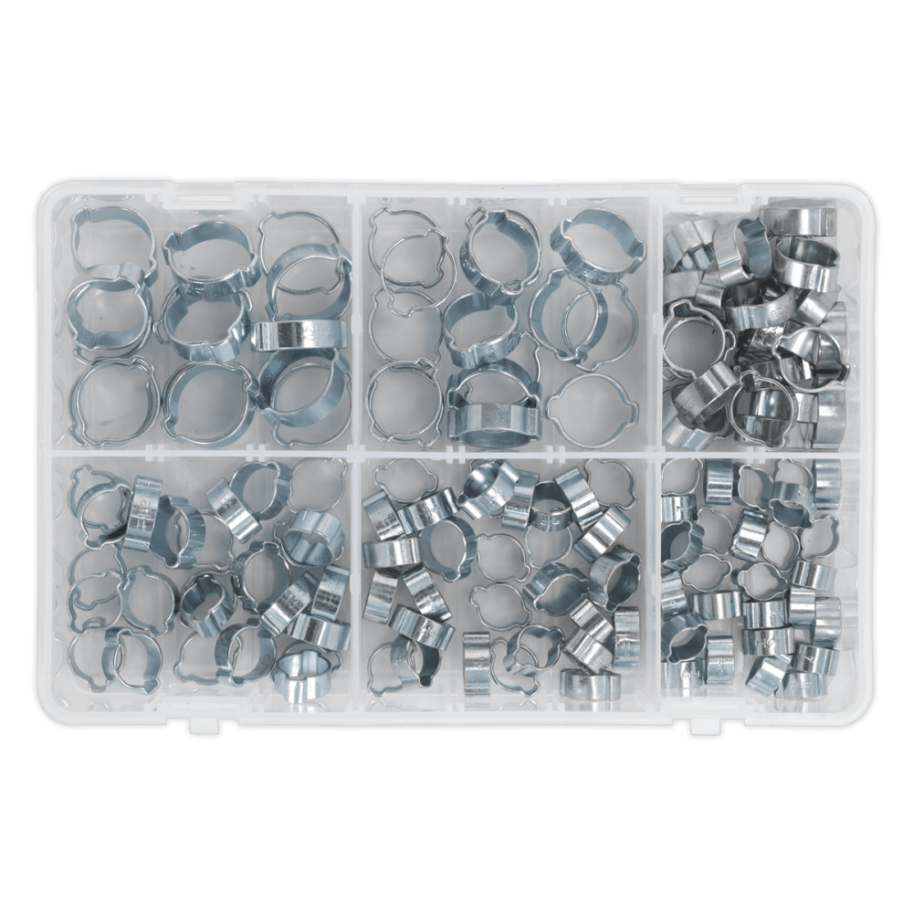 Sealey O-Clip Double Ear Assortment 140pc Model No-. AB044DE