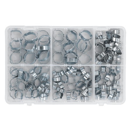 Sealey O-Clip Double Ear Assortment 140pc Model No-. AB044DE
