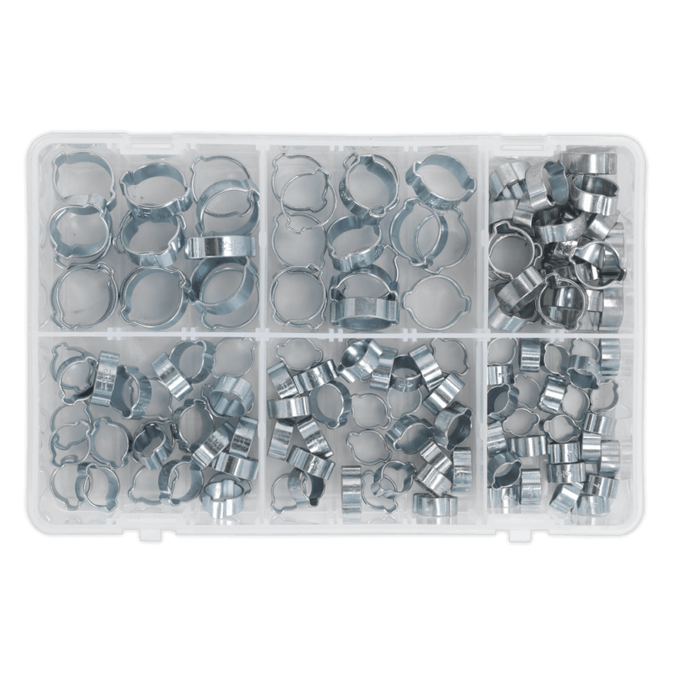 Sealey O-Clip Double Ear Assortment 140pc Model No-. AB044DE