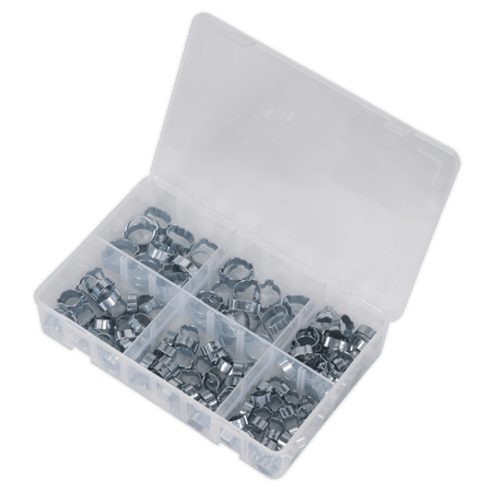 Sealey O-Clip Double Ear Assortment 140pc Model No-. AB044DE