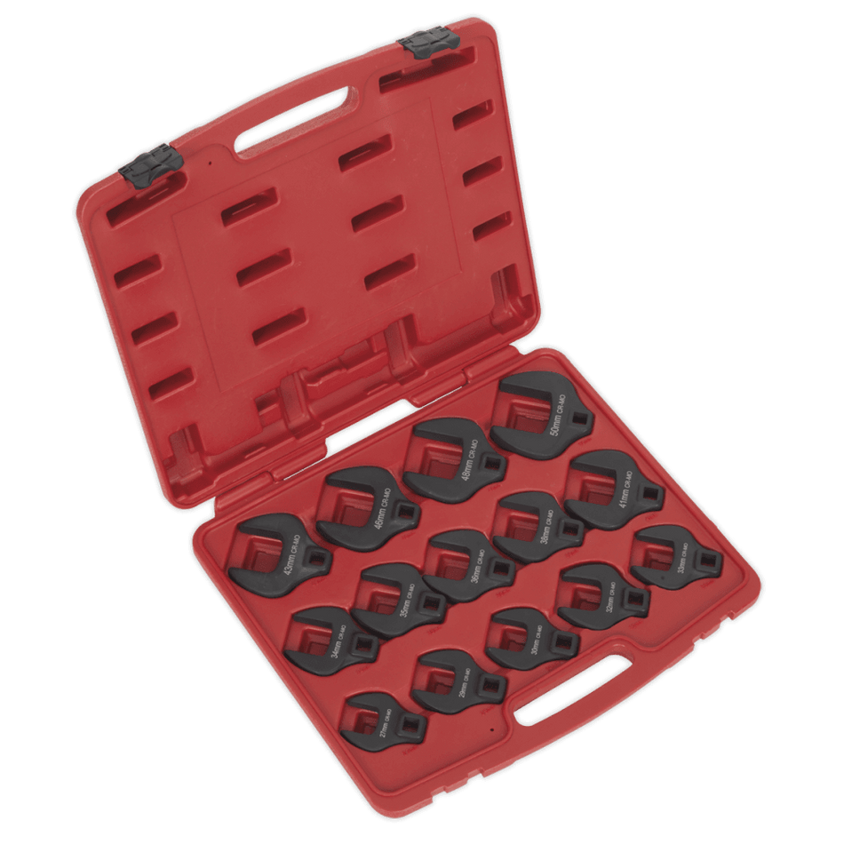 Sealey Crow's Foot Spanner Set 14pc 1/2"Sq Drive Metric Model No-. AK59831