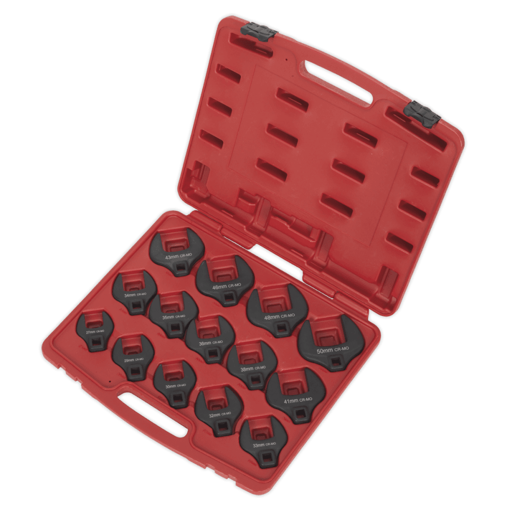 Sealey Crow's Foot Spanner Set 14pc 1/2"Sq Drive Metric Model No-. AK59831