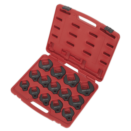 Sealey Crow's Foot Spanner Set 14pc 1/2"Sq Drive Metric Model No-. AK59831