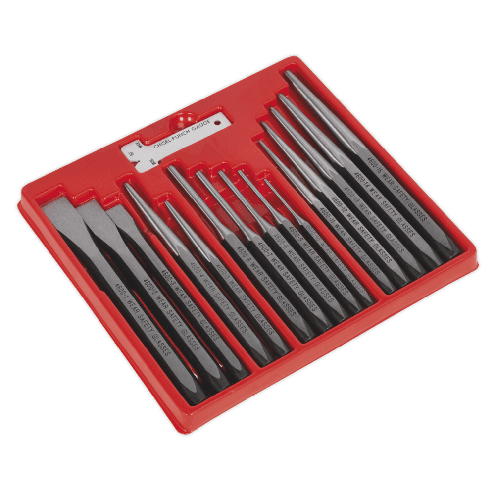 Sealey Punch & Chisel Set 16pc Model No-AK9216