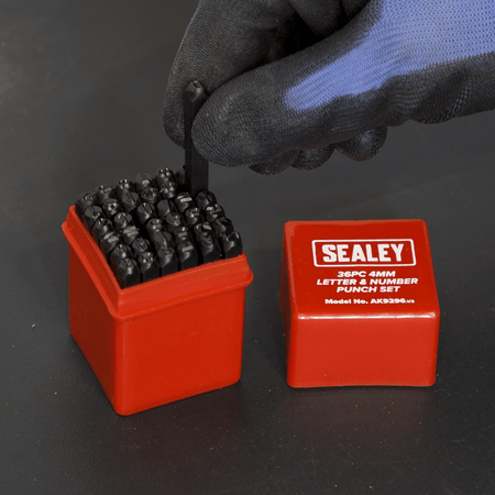 Sealey Letter & Number Punch Set 36pc Model No-AK9296