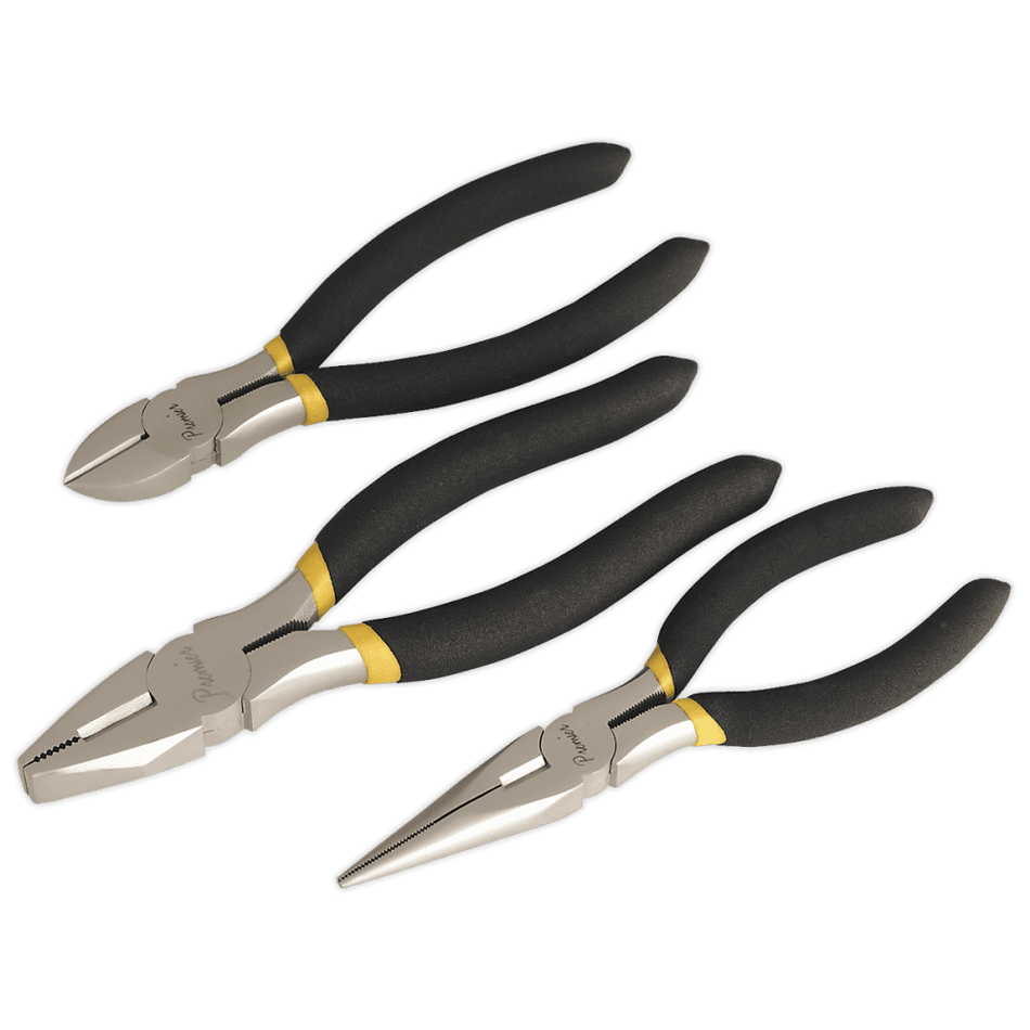 Sealey Pliers Set 3pc Ni-Fe Finish Model No-AK9333