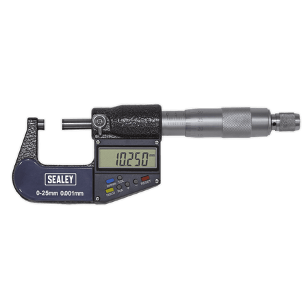 Sealey Digital External Micrometer 0-25mm/0-1" Model No-AK9635D