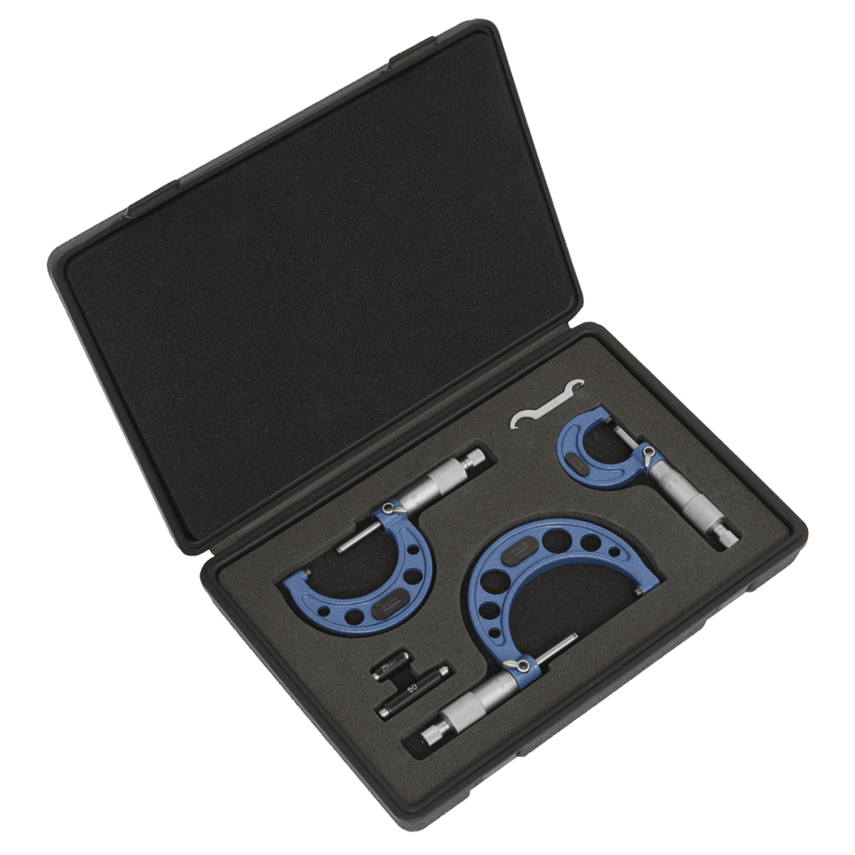 Sealey Micrometer Set 3pc Metric Model No-AK9651M