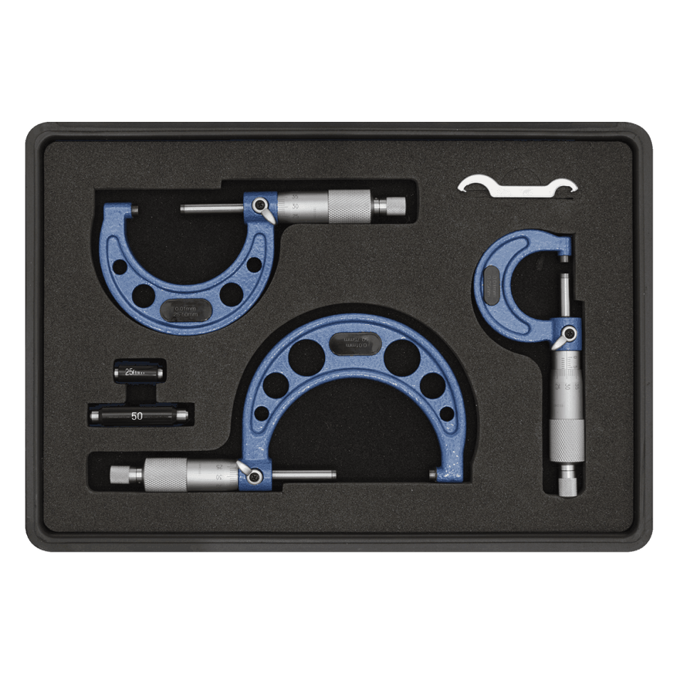 Sealey Micrometer Set 3pc Metric Model No-AK9651M