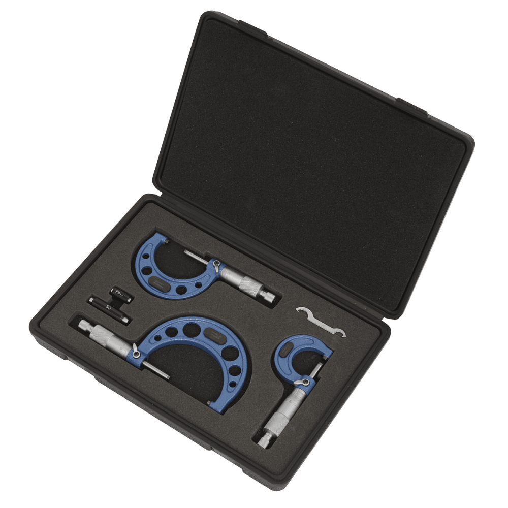 Sealey Micrometer Set 3pc Metric Model No-AK9651M