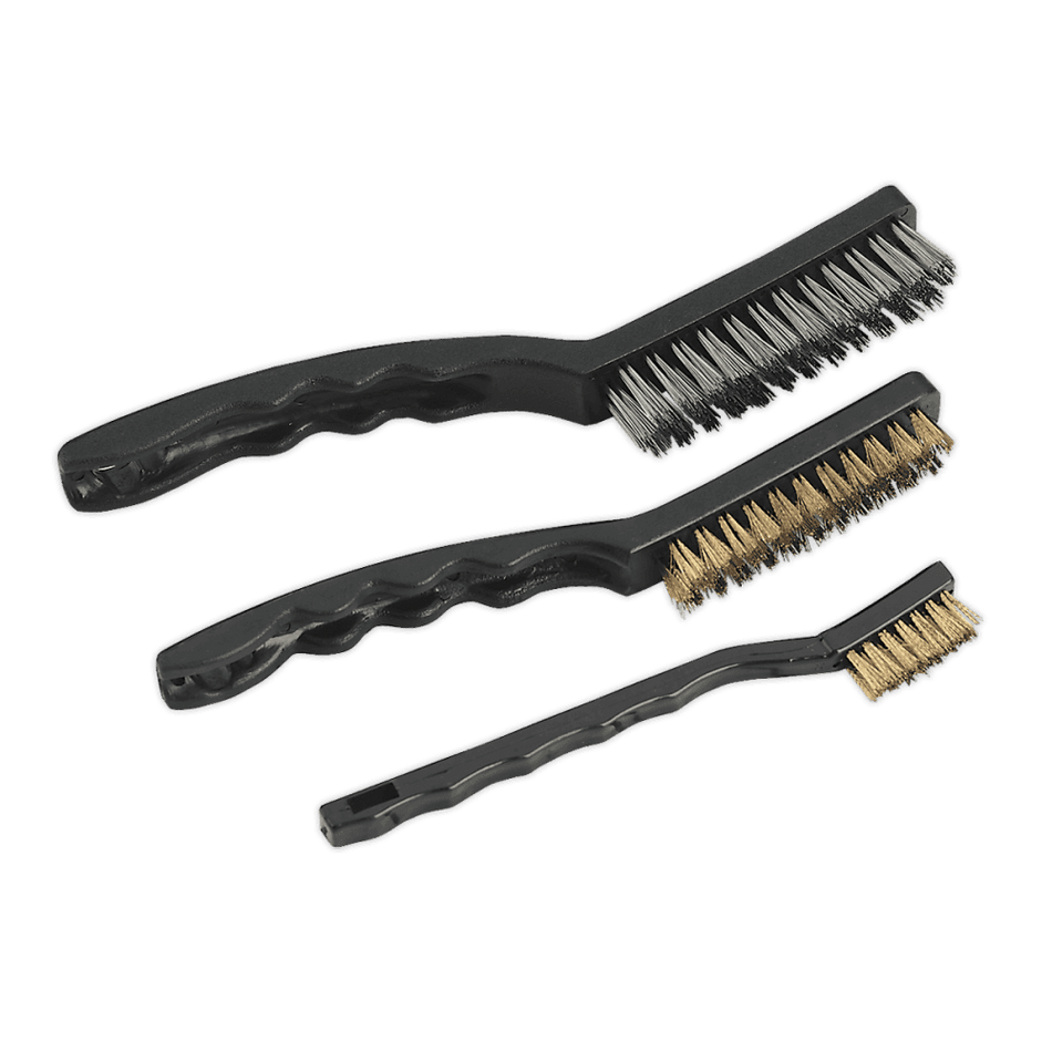 Sealey Wire Brush Set Auto Engineer's 3pc Model No-AK9801