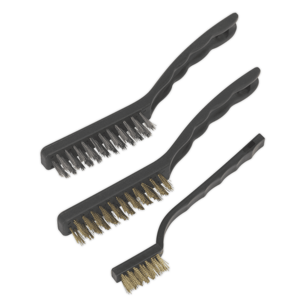 Sealey Wire Brush Set Auto Engineer's 3pc Model No-AK9801