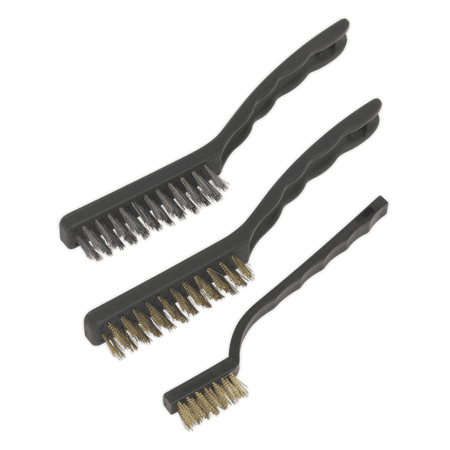 Sealey Wire Brush Set Auto Engineer's 3pc Model No-AK9801