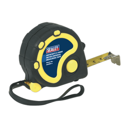 Sealey Rubber Measuring Tape 5mtr(16ft) x 19mm Metric/Imperial Model No-AK989
