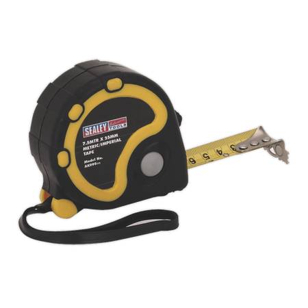 Sealey Rubber Measuring Tape 7.5mtr(25ft) x 25mm Metric/Imperial Model No-AK990