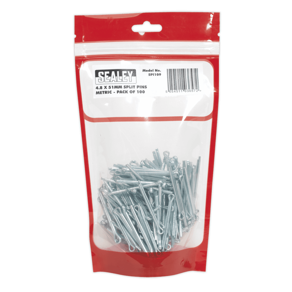 Sealey Split Pin 4.8 x 51mm Pack of 100 Model No-. SPI109