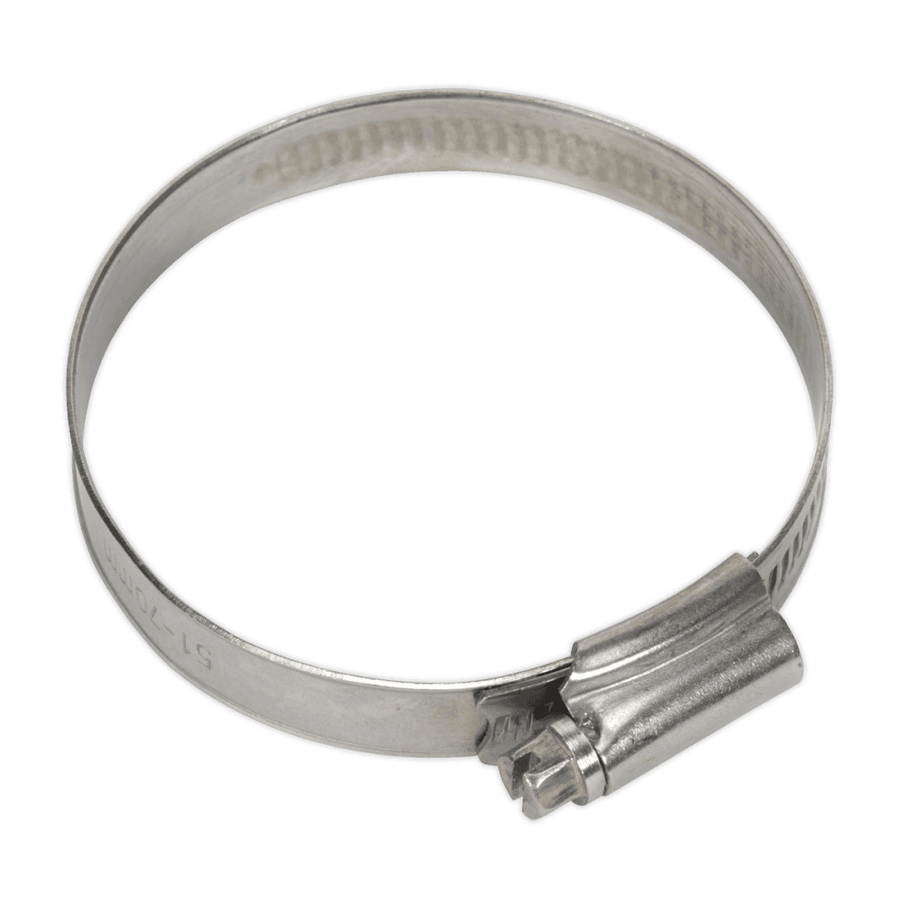 Sealey Hose Clip Stainless Steel 51-70mm Pack of 10 Model No-. SHCSS2