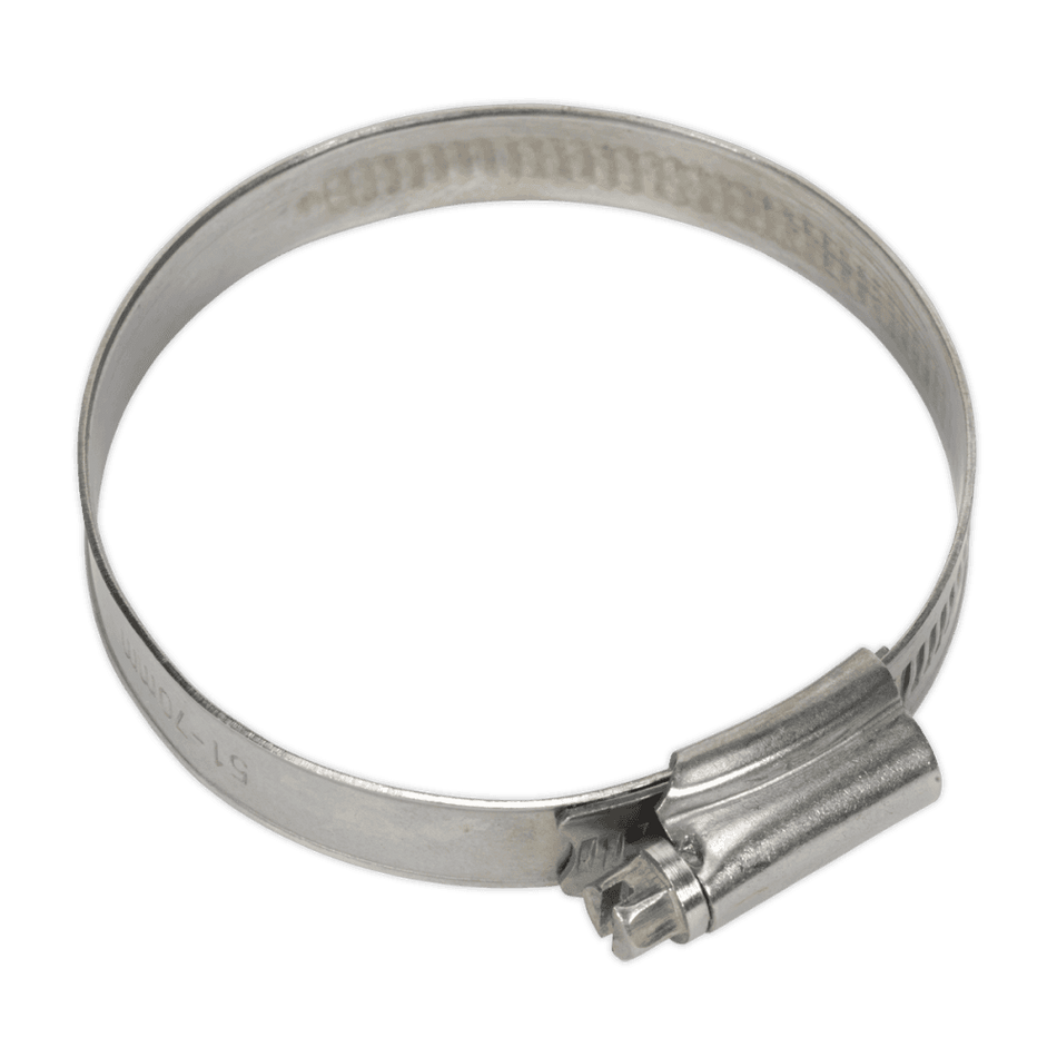 Sealey Hose Clip Stainless Steel 51-70mm Pack of 10 Model No-. SHCSS2