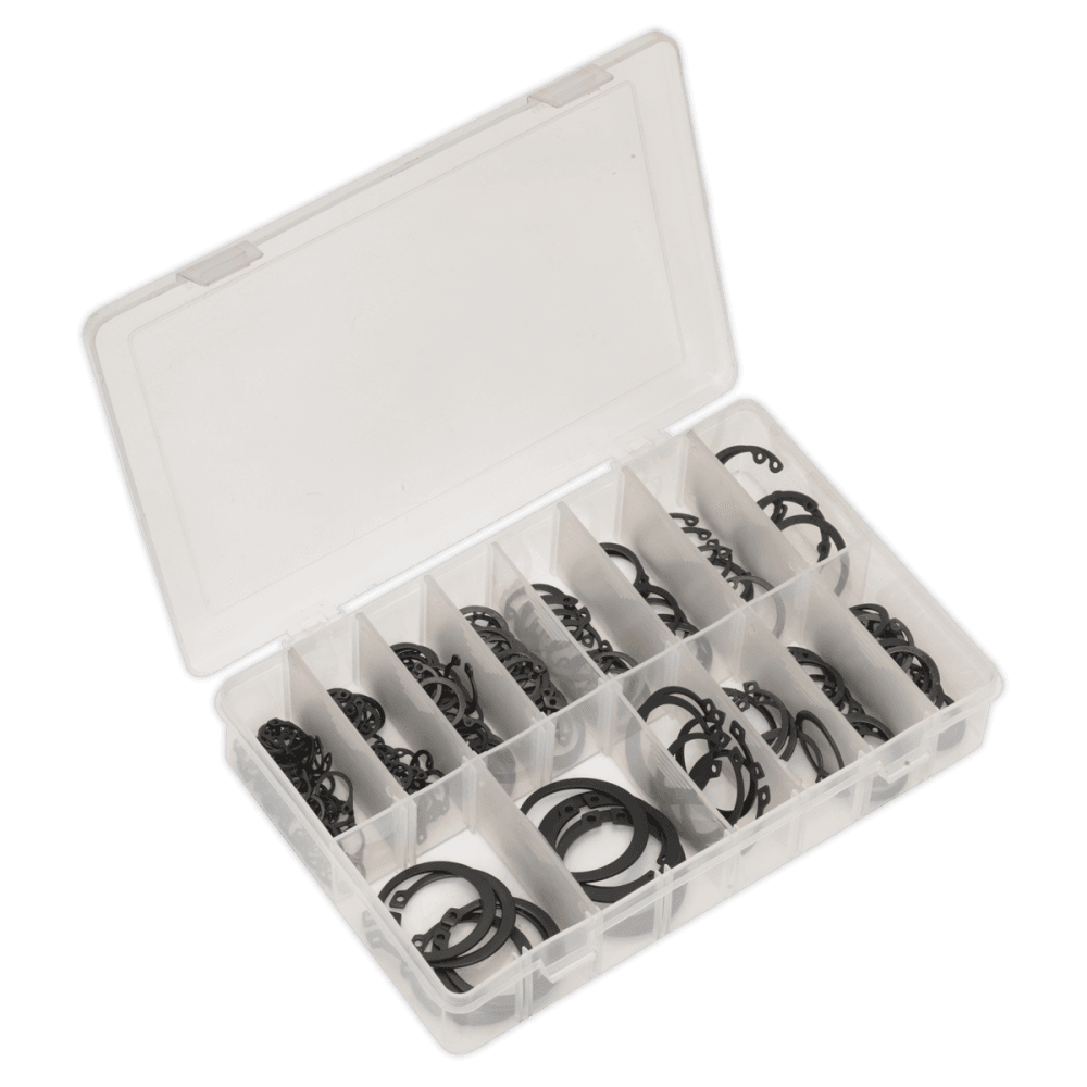 Sealey Circlip Assortment 200pc Internal & External Metric Model No-. AB017CC