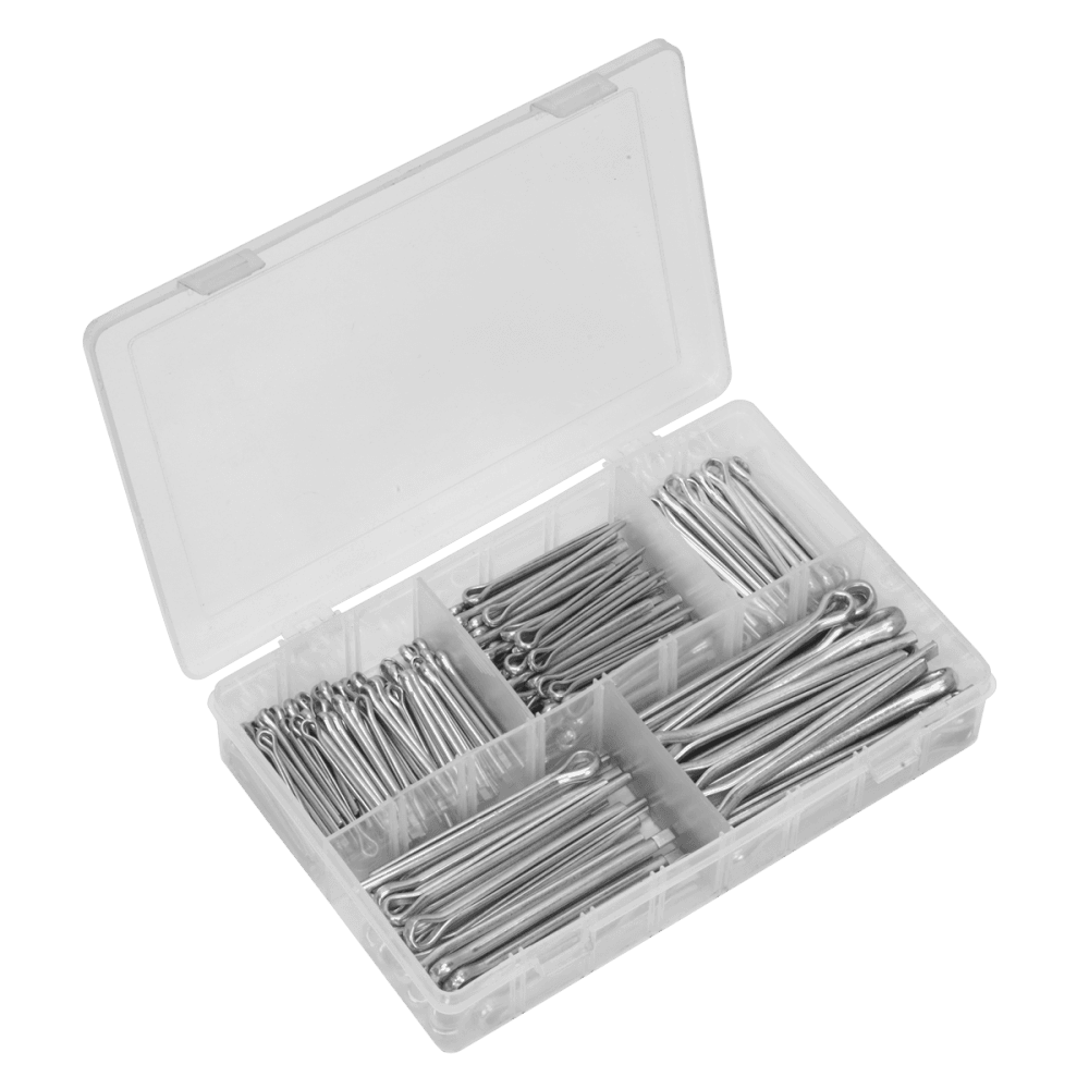 Sealey Split Pin Assortment 230pc Large Sizes Imperial & Metric Model No-. AB003SP