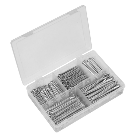 Sealey Split Pin Assortment 230pc Large Sizes Imperial & Metric Model No-. AB003SP