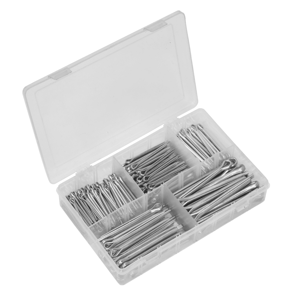 Sealey Split Pin Assortment 230pc Large Sizes Imperial & Metric Model No-. AB003SP