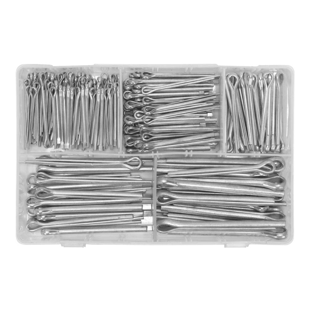 Sealey Split Pin Assortment 230pc Large Sizes Imperial & Metric Model No-. AB003SP
