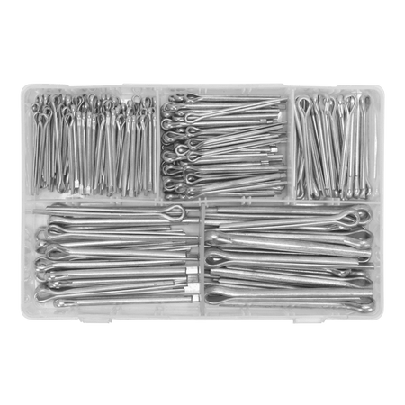 Sealey Split Pin Assortment 230pc Large Sizes Imperial & Metric Model No-. AB003SP