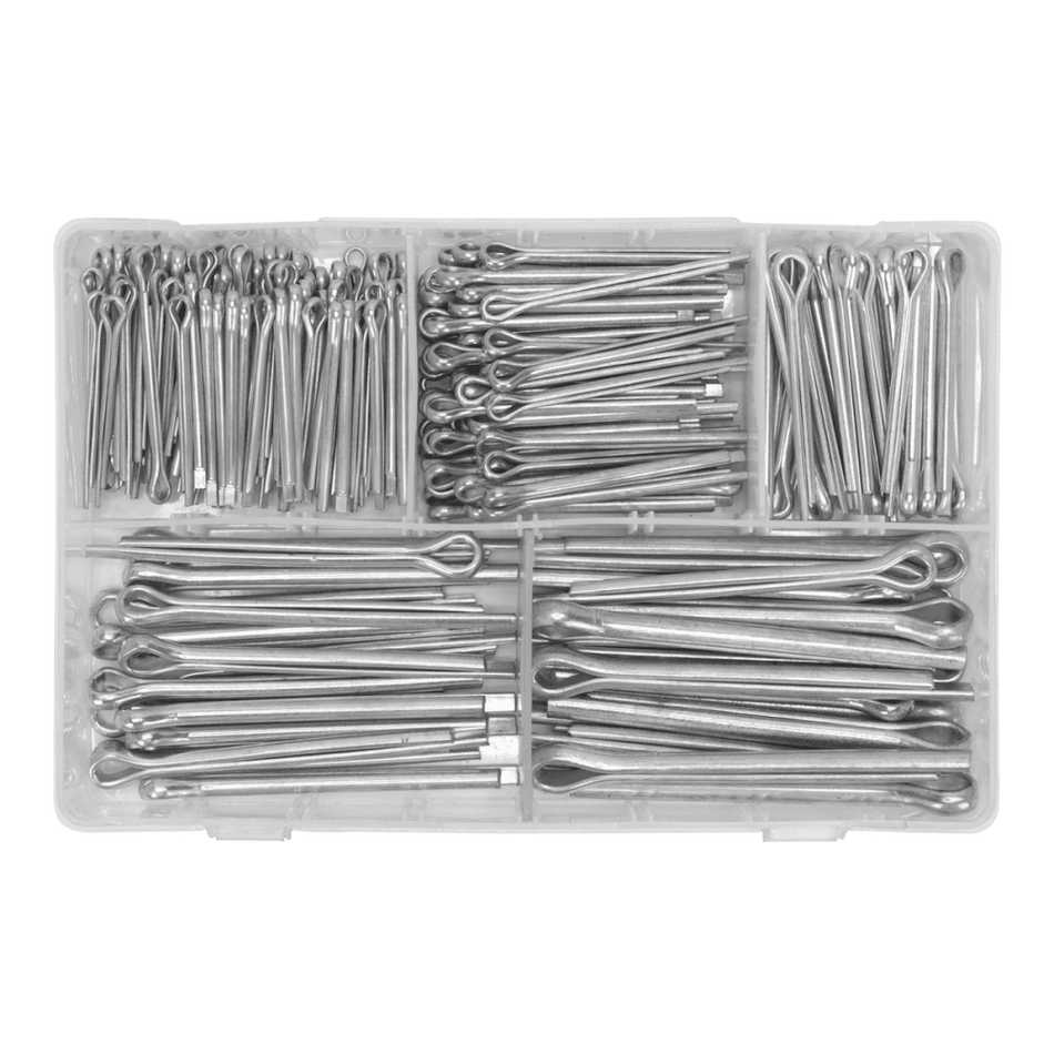 Sealey Split Pin Assortment 230pc Large Sizes Imperial & Metric Model No-. AB003SP